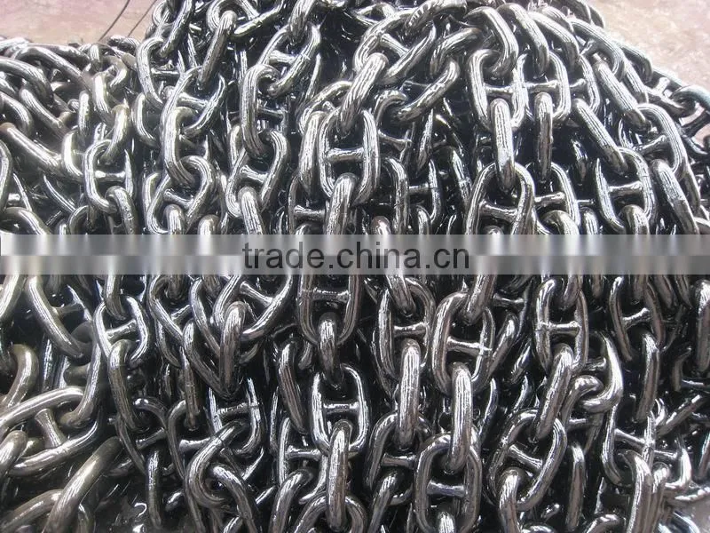 CCS certificate black painted chain anchor chain