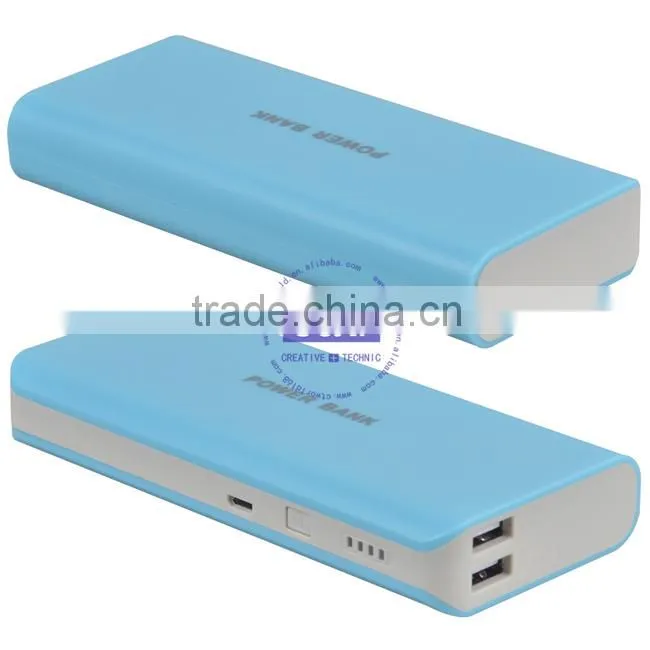 C&T 15000mah Portable Backup Battery Charger Power Bank. Mobile Power Source for Smart Phones and Digital Devices