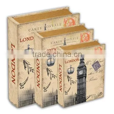 Vintage Wooden Book Decoration Sets