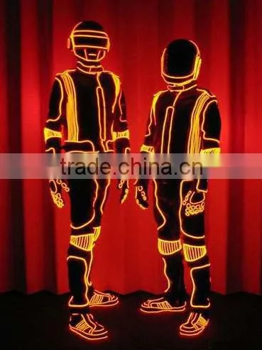 Decoration wire for colthes and bags High Brightness Welted EL wire-grass green
