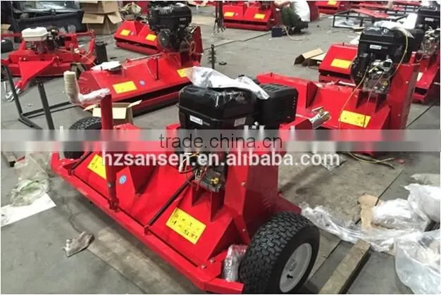 sansen pull towable behind type mower ATV Flail mower with 15hp loncin gasoline Engine