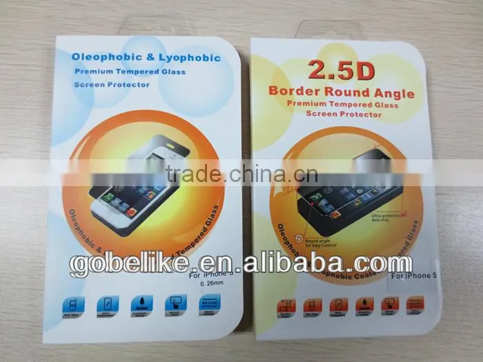 2014 New Arrival! For Samsung S5 Tempered Glass Screen Protector /Screen Guard
