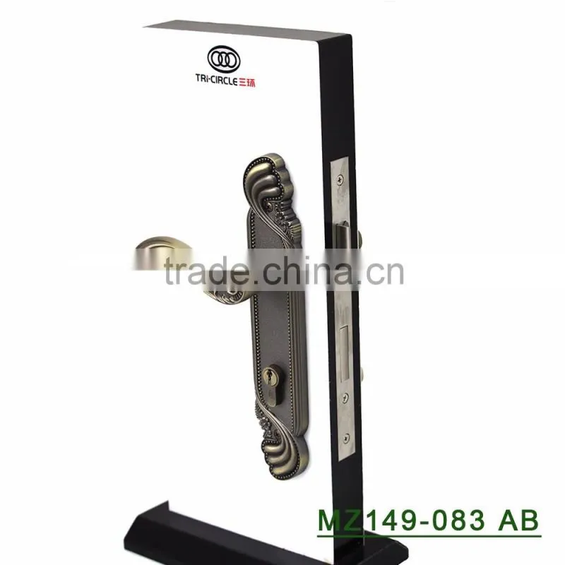 TRI-CIRCLE zinc alloy double handle door lock, handle door lock set