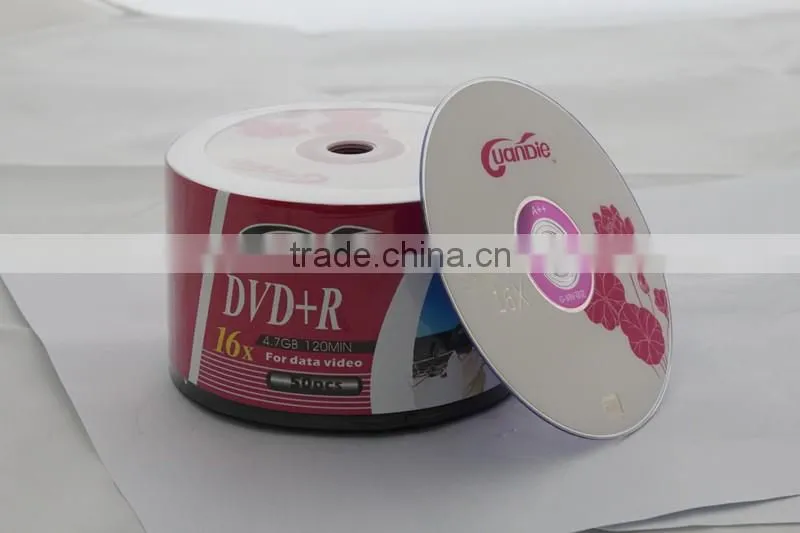 High compatibility dvdr 4.7GB blank dvd in bulk with shrink wrap packing