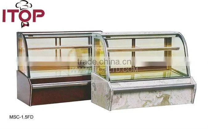 Single curve Marble refrigerated cake showcase