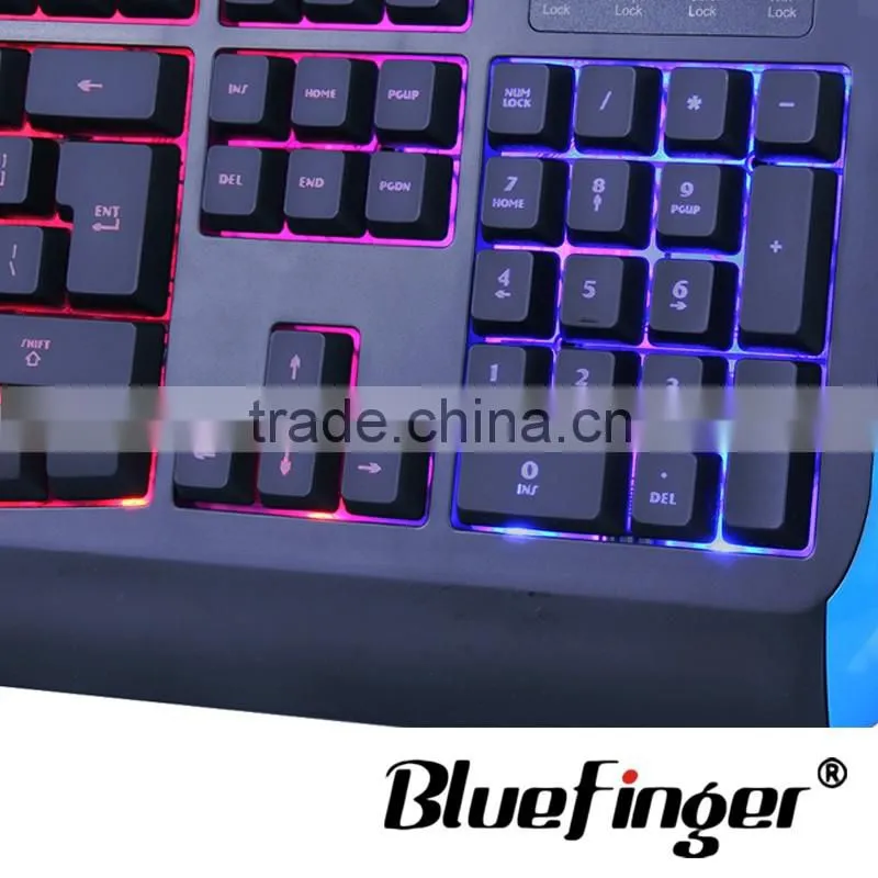 Rainbow backlit USB wired computer keyboard
