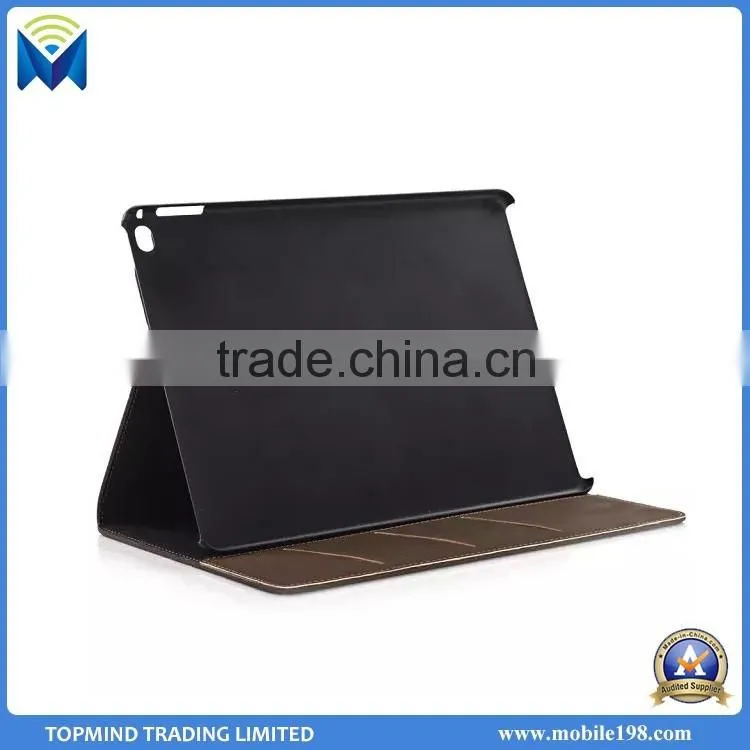Best Price Retro Style Book Style Leather Case for iPad Pro with Card Slot
