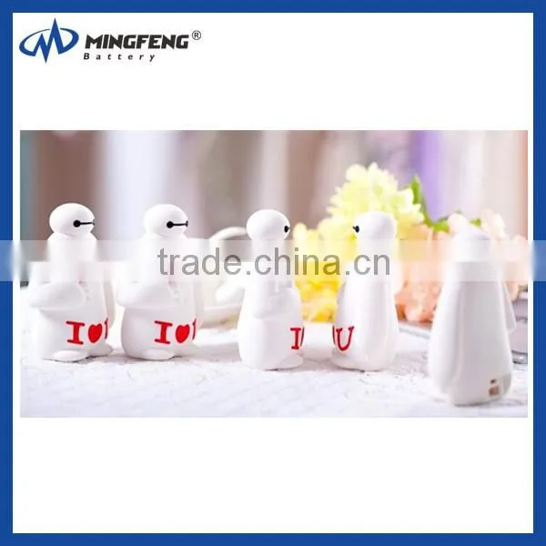 Warm friend baymax power bank, portable power bank with factory price and high