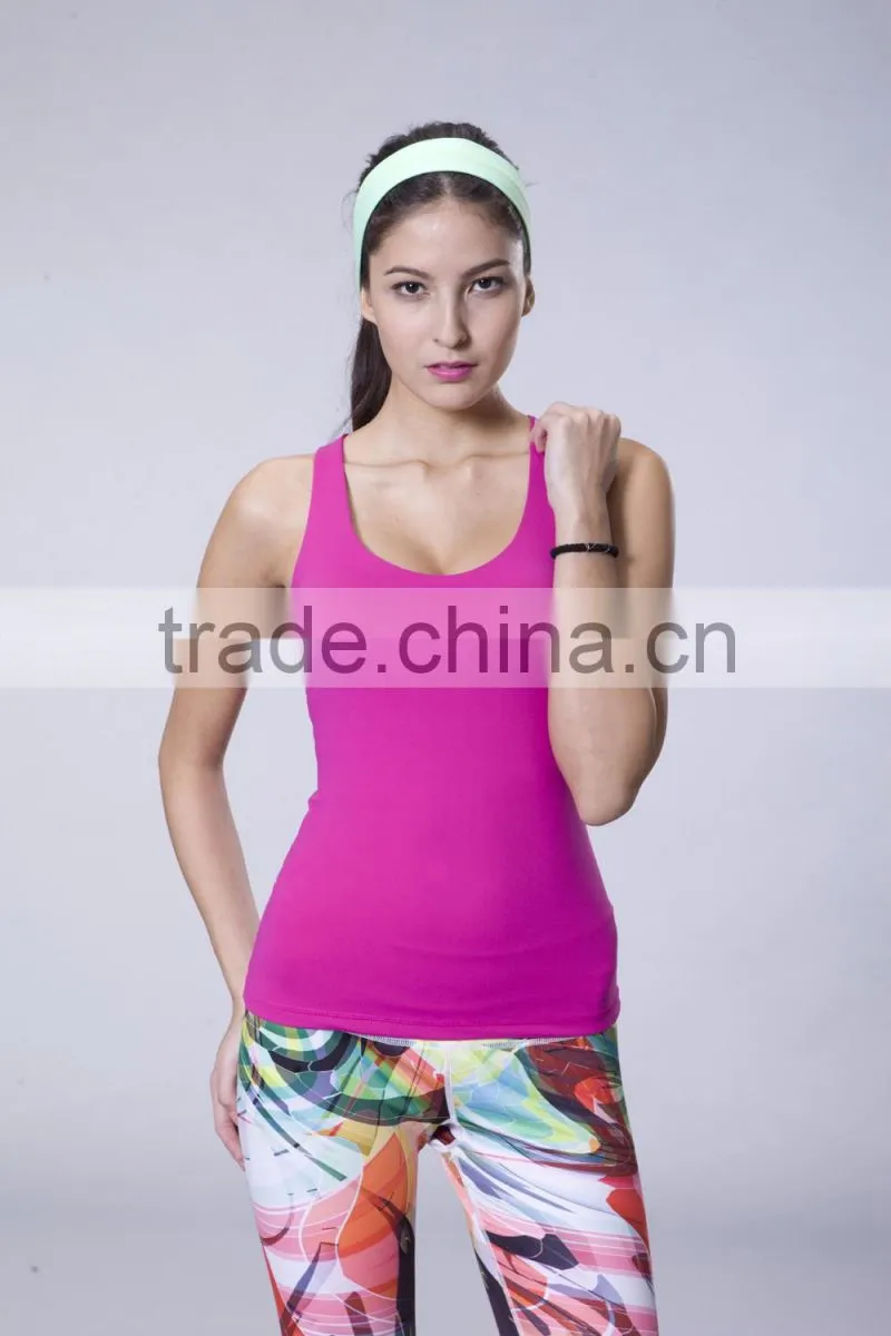 Custom Logo Women Yoga Gym Wear Workout Outfit Tank Top