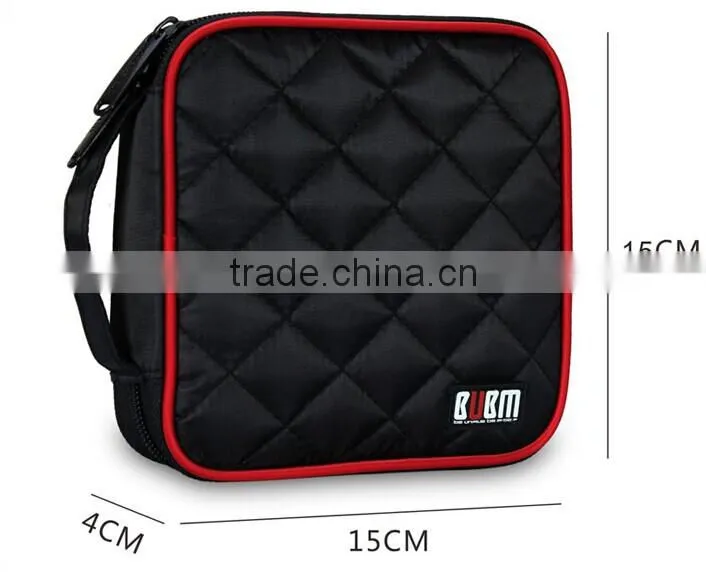 Fashion BUBM 32 Capacity 230D Space Twill PVC Fabric DVD Case CD Holder personalized cd case dvd cases