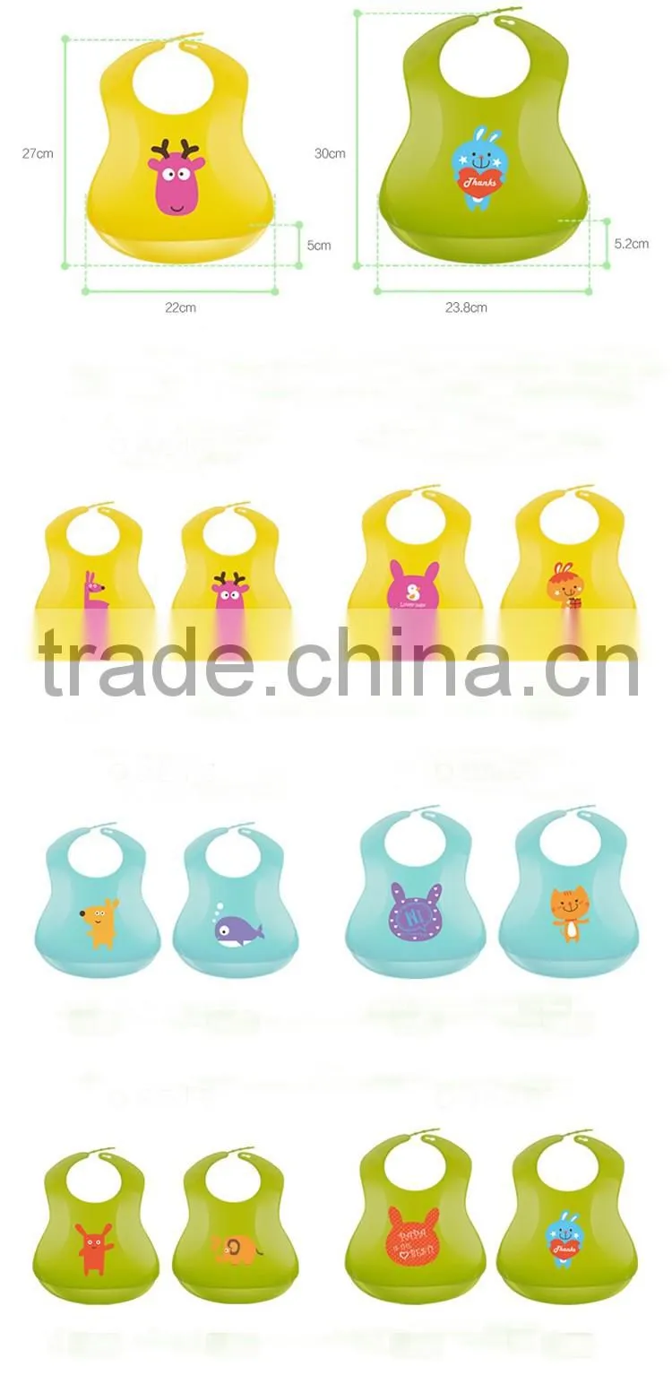 QUALITY Baby Infants Kids Cute Silicone Bibs Baby Lunch Bibs Cute Waterproof