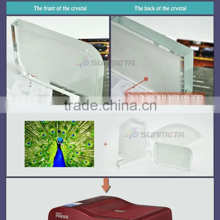 Freesub BSJ10B L150*H220*W40mm Big Ice Hill screen blank 3D sublimation personalized crystal frames