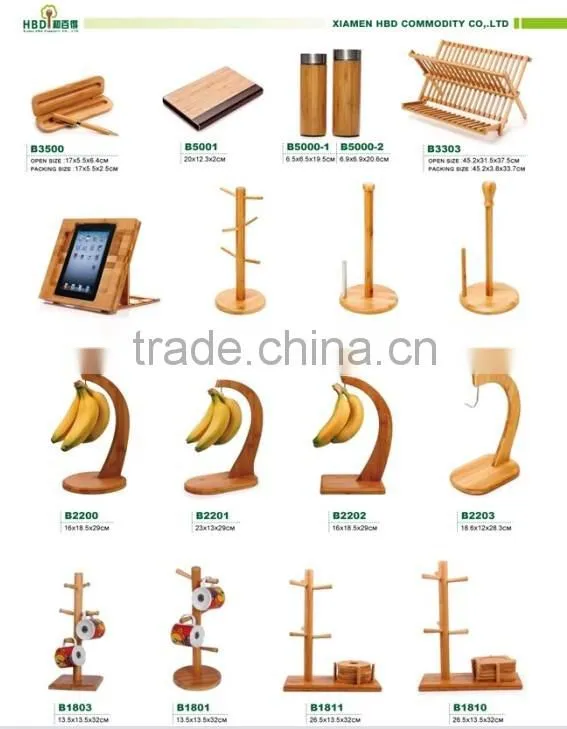 Wooden cup tree holder with round stand wholesale
