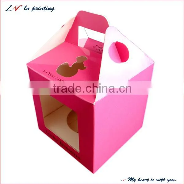 Custom favour take away folding 24 cup cake box/ exclusive unique 24 holes cupcake box / clamshell shape cupcake box with insert