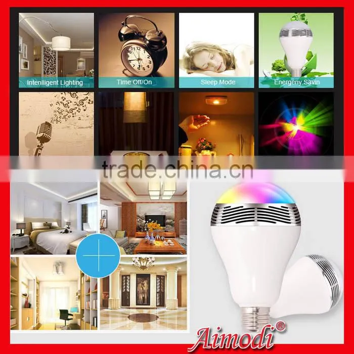 2015 new bluetooth speaker led bulb with hifi sound,enjoy music mini speaker
