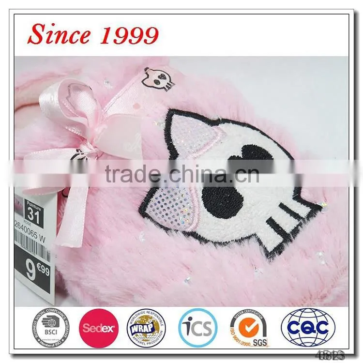 pink fuzzy flat slippers for girls