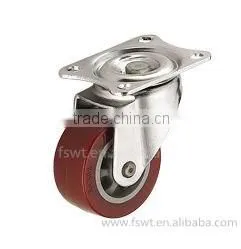 Chromeplated PU Caster Wheel With Swivel