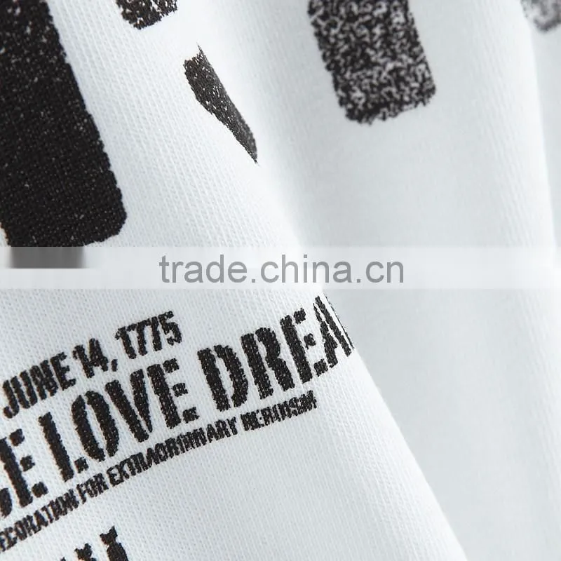 Mens White T-shirt Custom Silkscreen Printed T-Shirt