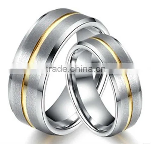 2013 new trendy wholesale tungsten ring , direct factory fashion accessories for men,gold-plated jewelry