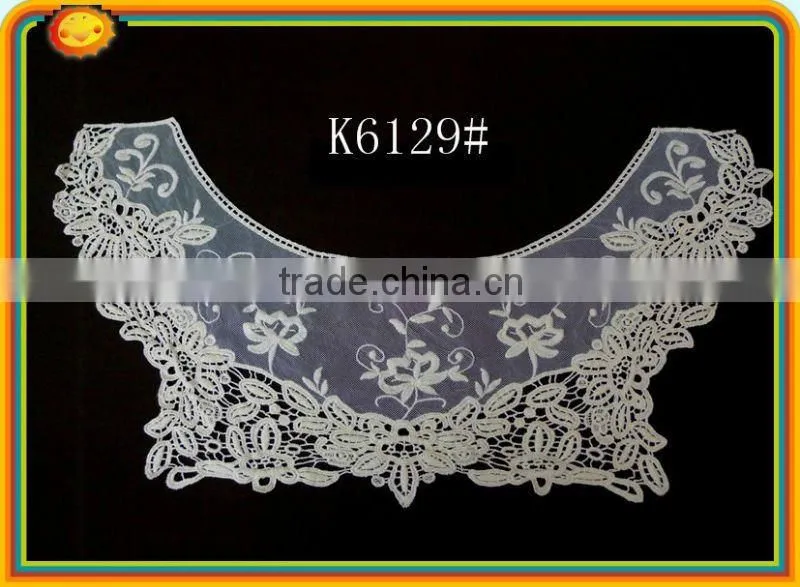 african embroidery nylon lace fabric cut pieces neck applique top-one china