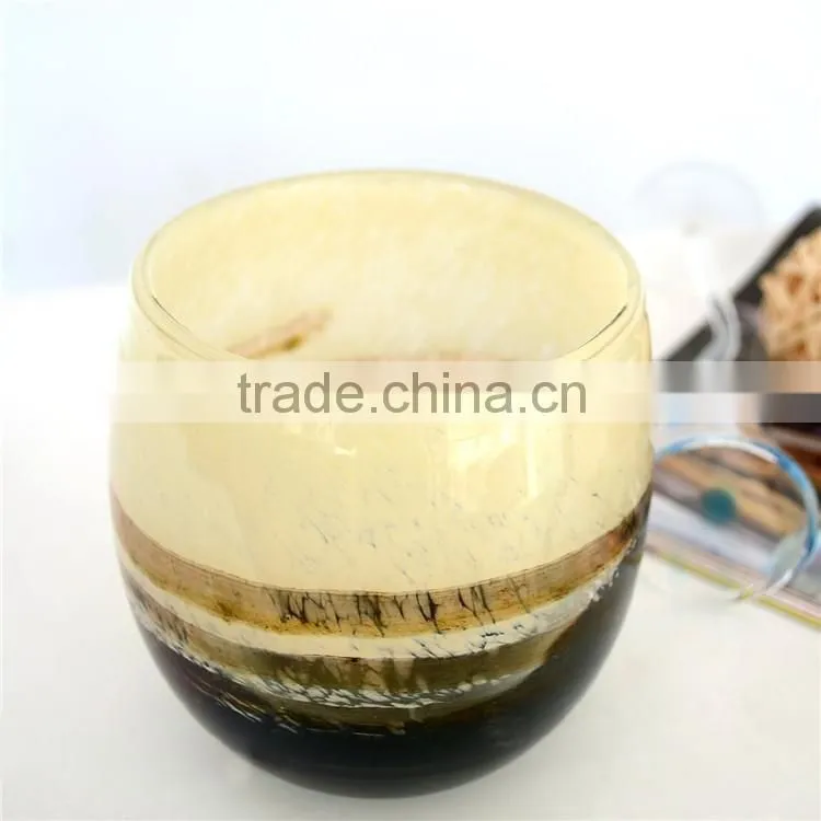 OUBOAO small delicate glass flower vase creative color desktop decorative flower pot