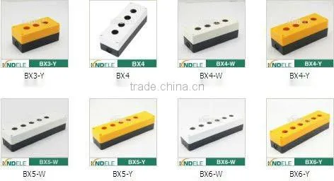 push button station electrical control box one hole white and black BX1-W