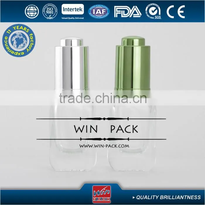 10ml round shape acrylic dropper bottle with wood cap