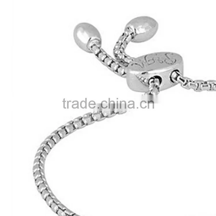 stainless steel monica bracelet sapphire diamond adjustable bracelet