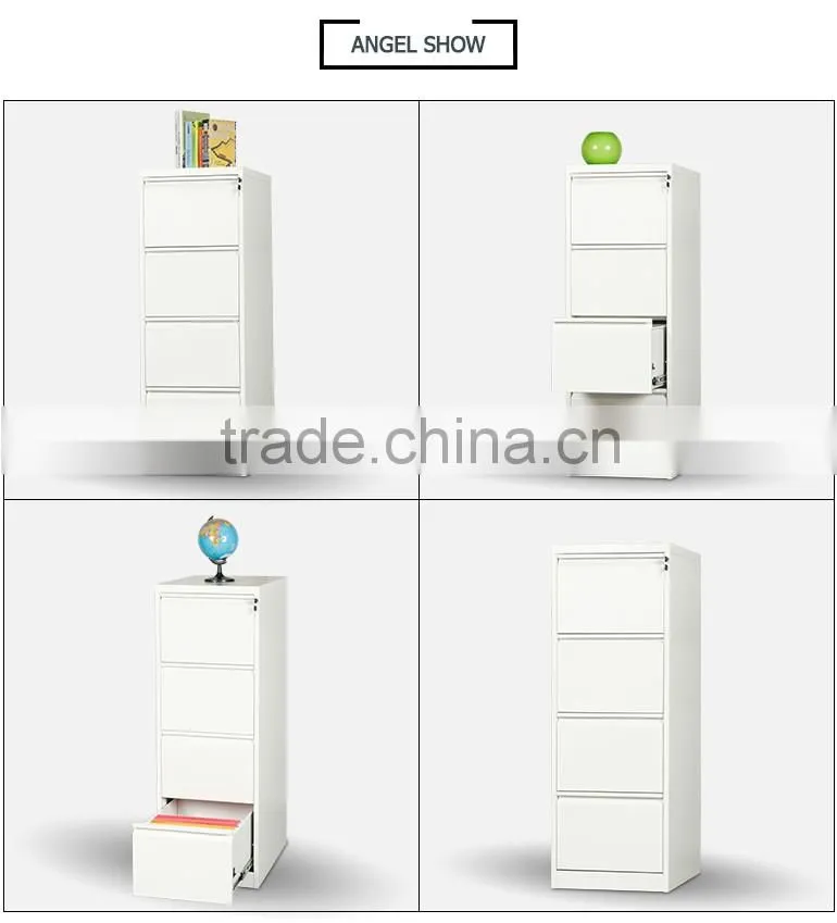 4 Door Locking Storage Drawer and Full Length Handles Metal File Cabinet