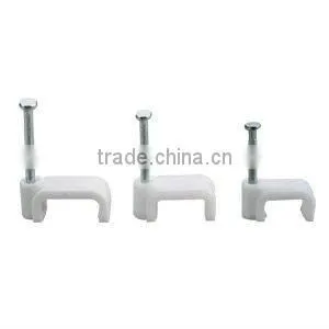Nade of pp and steel nail Square Cable clips
