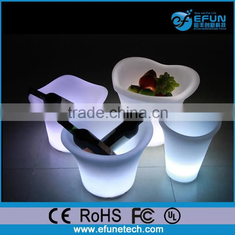 battery operated light up color changed party wine bottle holder,illuminated beer ice bucket