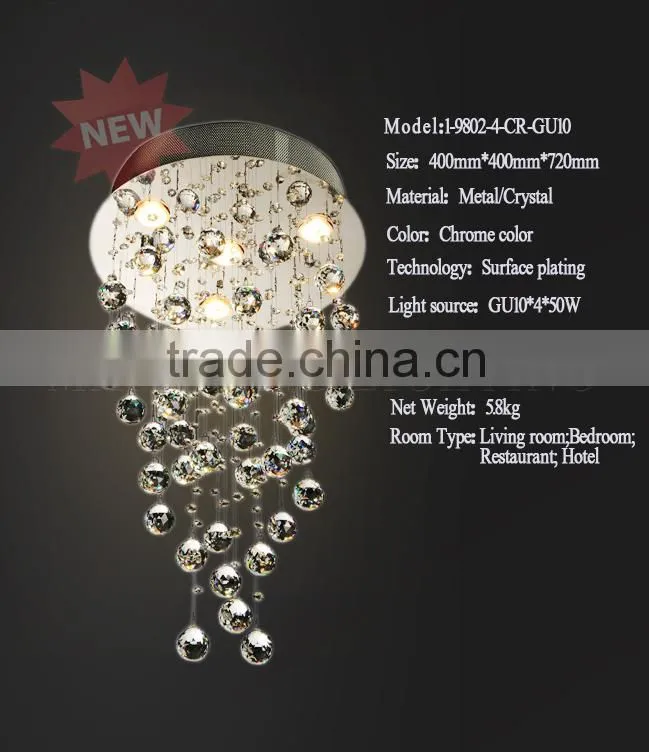 2016 Wholesale Decorative Hanging Modern Ceiling Lamp, Crystal Ceiling Light