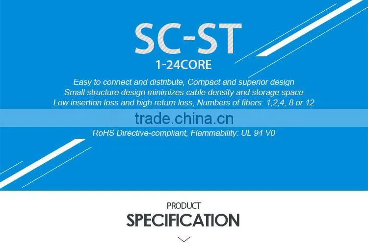 SC-ST om3 fiber patch cord with single-mode LSZH jacket