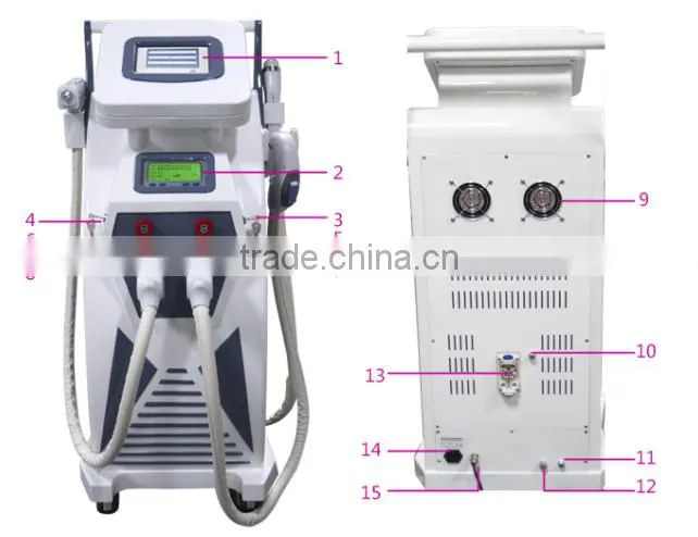 Multifunction CE approved E-light +OPT skin rejuvenation SHR hair removal machine