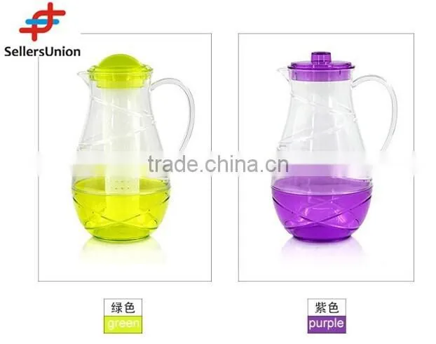 No.1 yiwu & ningbo exporting commission agent wanted clear good quality cold water jug set with 4 cups plastic teapoot set