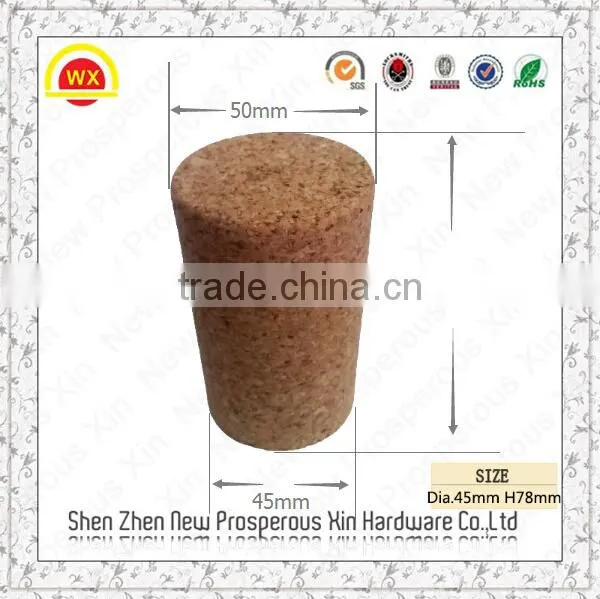 Wholesale OEM cork art synthetic wooden round glass bottle cork