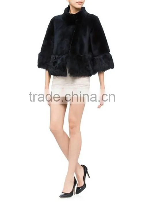 Fashion top quality 100% sheepskin jacket//merino/toscany