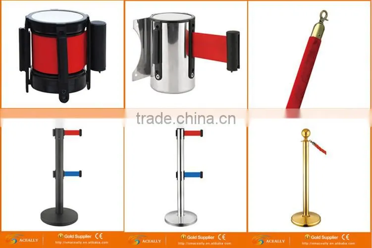 Aceally High Quality Stainless Steel Retractable Belt Stanchion Traffice Plastic Barriers