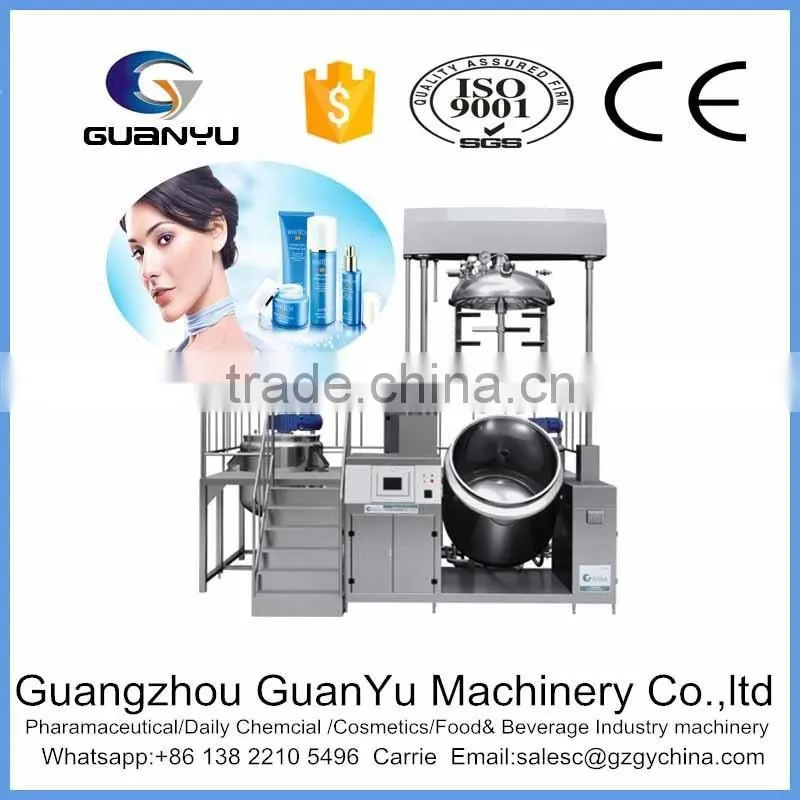 200L vacuum cosmetics emulsifying mixer for laboratory face cream making