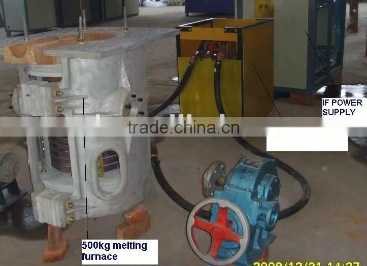 100kg/500kg iron and copper induction melting furnace