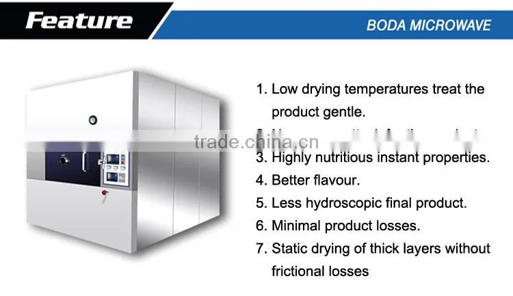 BODA microwave vacuum dryer Industrialfruits and vegetables dehydration machines high precision automatic control