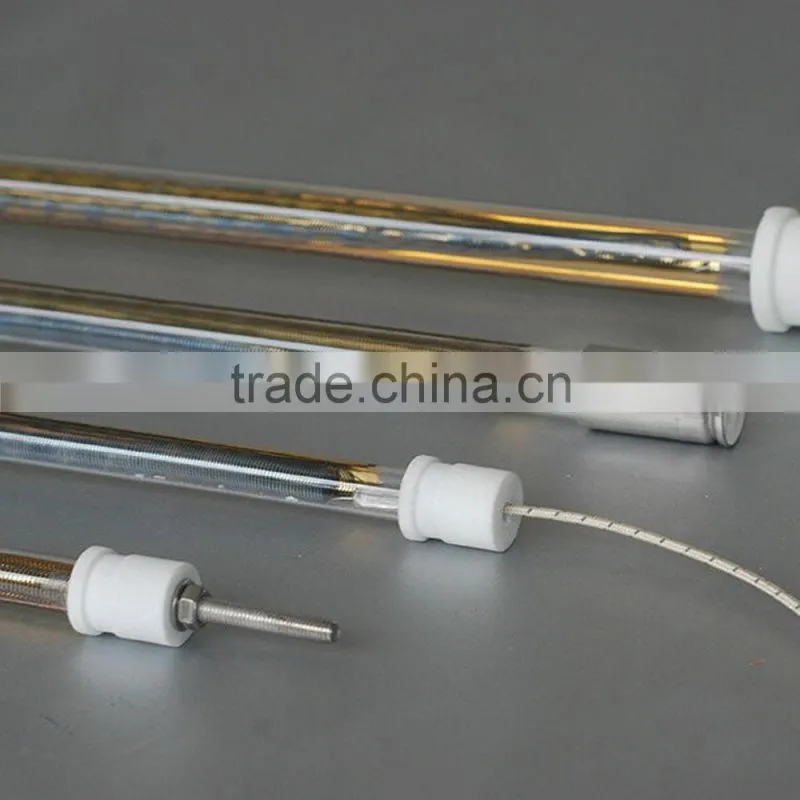 Double quartz heat lamp for Powder coating curing