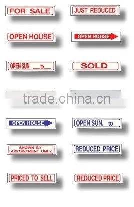 4mm 5mm Corflute / Coroplast Real Estate Signs