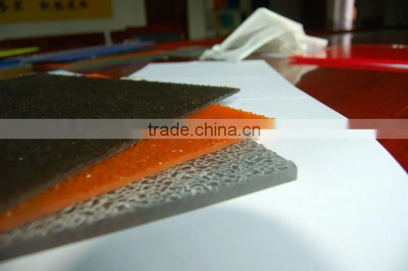 Clear window PC embossed sheet