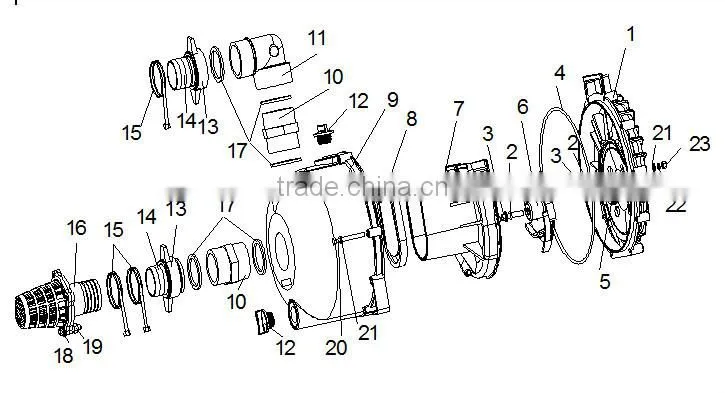 JUANYONG chemical centrifugal self priming water pump for submersible pump made in China