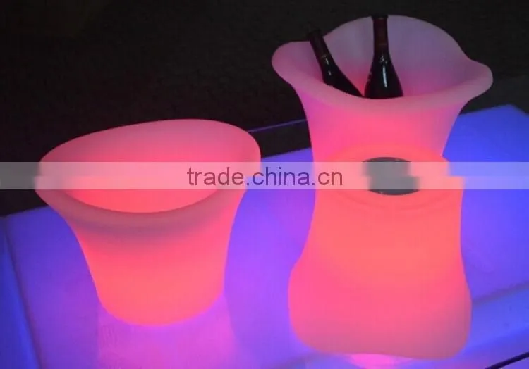 China made plastice rechargeable led wine bucket cooler