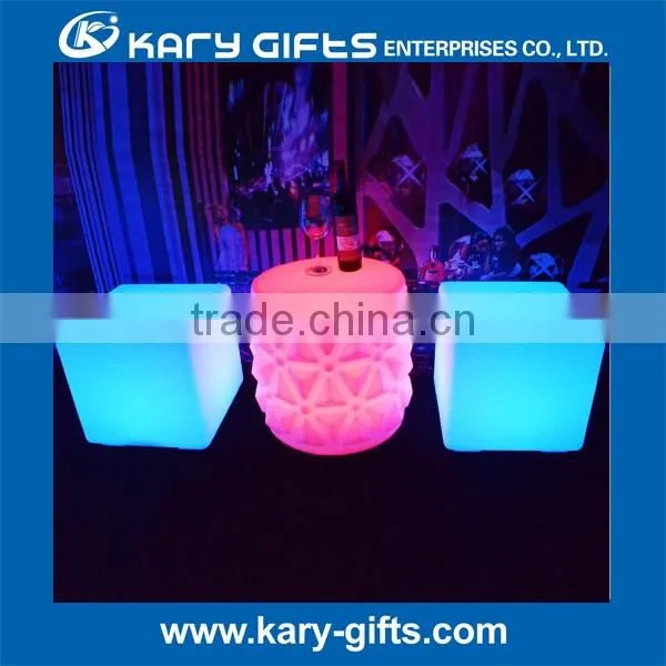 Magic design function KTV LED furniture light bar stool