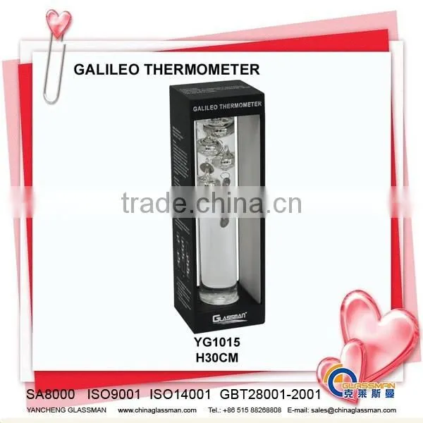 G101-BU home decoration thermometer galileo thermometer