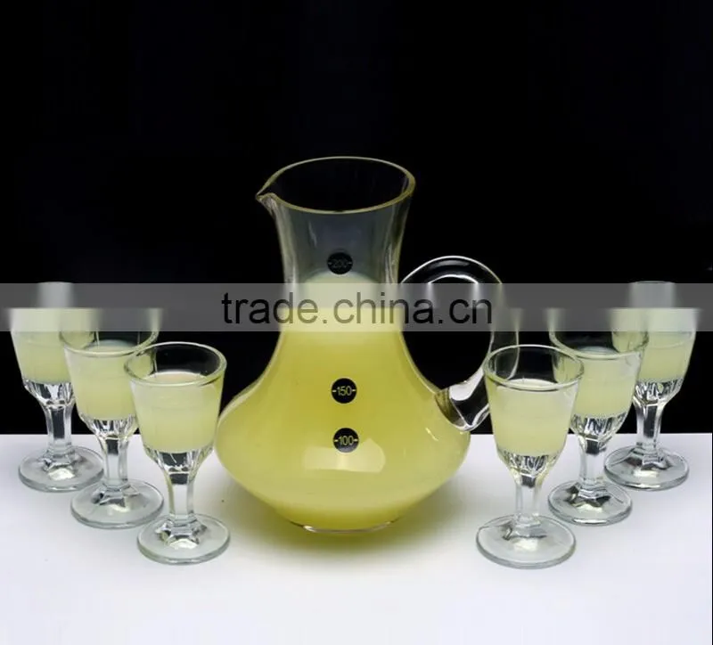 Haonai wholesale glass decanter with scale mark