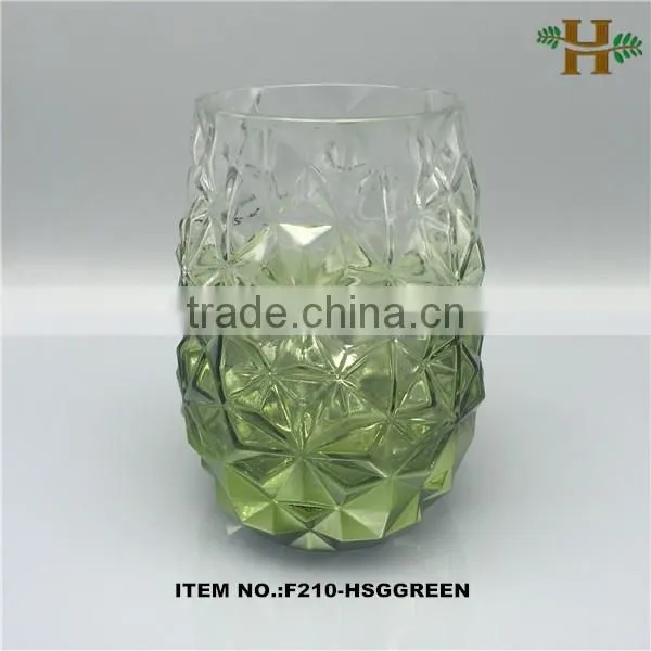 flower shaped fashion design colored glass vases